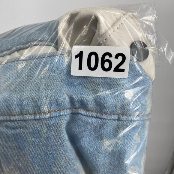 Joes Jacket Women’s Small Leather Sleeves Jean Easy Rider Denim Acid Wash - Picture 11 of 11